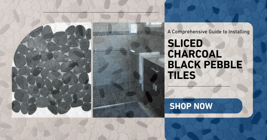 Step-by-Step Guide to Installing Sliced Charcoal Black Pebble Tiles